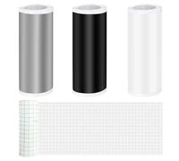 Smart Vinyl Permanent for Cricut Joy, 4 rotoli di pellicola di trasferimento in vinile permanente, 14 x 200 cm, set per tazze fai da te, decorazione fai da te (nero, bianco, argento, pellicola di