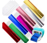 Smart Vinyl Permanent for Cricut Joy 7 Pezzi Smart Metallic Vinyl Effetto Specch