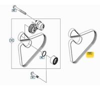 SMART W453 FORTWO CINGHIA POLY-V 7PK1240 OEM A2819932096
