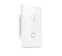 Smart Wall Touch Switch WiFi 120-Type per controllo app eWeLink Modalità relè indipendente Indicatore LED notturno per illuminazione domestica intelligente (2 vie)