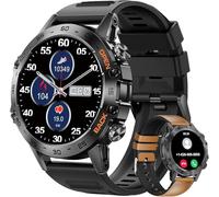 Smart Watch militare da uomo (rispondere/comporre chiamate), 100 modalità sportive, impermeabile 5 ATM, orologio fitness con frequenza cardiaca/SpO2/pressione sanguigna per Android e iOS, smartwatch