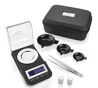 Smart Weigh Bilancia Digitale di Precisione al Milligrammo con Custodia, Pinzette, Pesi di Calibrazione e Tre Ciotole per la Pesatura, 50g x 0,001g