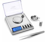 Smart Weigh Bilancia per Gioielleria di Alta Precisione al Milligrammo, 20 x 0,001g, con Funzione Tara, Pesi di Calibrazione e Pinzette Incluse