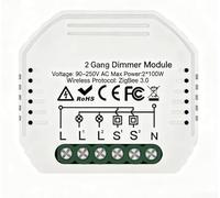 Smart WiFi Dimmer Switch Modulo, Telecomando Compatto 5.2x4.7cm Design per Tuya per Alexa App, Smart 2-Way Light Control per EU UK