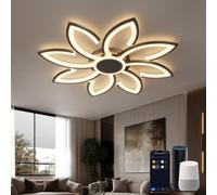 Smart WiFi Lampadario Soggiorno Compatibile con Alexa e Google Home, Plafoniera Led Dimmerabile con Telecomando Lampada da Soffitto, Luce da Soffitto per Camera da Letto, Salotto