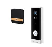 Smart WiFi Video Campanello Videocamera Citofono Visivo Con Chime Wireless Home Security Camera Visione Notturna Ampia Gamma di Ambienti Domestici(Option 4 White Add 32G TF Card)