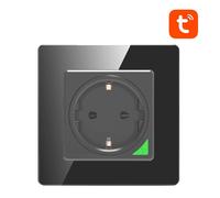 Smart Wifi Wall Outlet 16A Tuya Black Alexa Google Assistant