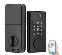 Smart Wood Door Lock Password Fingerprint Bluetooth Deadlock elettronico Chiave meccanica Blocco automatico APP catenaccio digitale