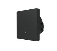 Smart-ZigBee Interruttore della luce per app Tuya, interruttore da parete MOES-Star serie Ring con telecomando RF, pulsante retroilluminato touch 86 x 86 mm per automazione domestica (1 banda nero)
