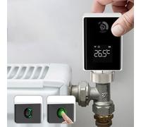 Smart Zigbee Termostato Radiatore con App e Controllo Vocale, Compatibile con Tuya Gateway, Caratteristiche Rilevamento Finestre, Protezione antigelo, Programmazione Settimanale, Funzionamento a