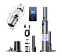 SmartAI LED Aspirabriciole Senza Fili 17000Pa Aspirapolvere Portatile Disponibile per 30 Minuti, con Schermo Intelligente, Base da 1,1 lb, Contenitore per la Polvere da 200 ml e Cavo di TipoC