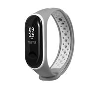 SMARTBAND DAM ELECTRONICS Cinturino sportivo per Xiaomi Band, Display 1,47 ", Grigio, Bianco