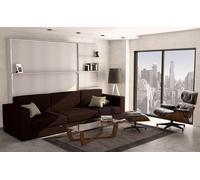 SmartBeds Letto a una piazza e mezza a scomparsa GHOST BASIC M ad apertura verticale con divano da 262 cm