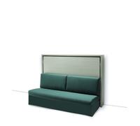 SmartBeds Letto a una piazza e mezza a scomparsa HOUDINI ORIZZONTALE M LONG ad apertura orizzontale con divano da 216.5 cm