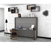 SmartBeds Letto singolo a scomparsa ABE BASIC con scrivania ad apertura orizzontale da 219 cm