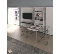 SmartBeds Letto singolo girevole a scomparsa LSG TABLE con tavolo da 110 cm