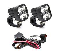 Smartbomb 2 Faretti supplementari profondità LED 60w + Staffe alluminio tubolare + Kit Cablaggio centralina sottochiave 3 modalità luce (low flash, fast flash e normal) pulsante on off ip67