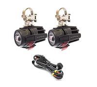 Smartbomb Faretti LED Moto Supplementari faro di profondità + Kit Cablaggio e Interruttore On/Off Per Motocicletta/Motocicli + Staffe brackets in METALLO