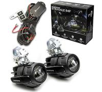 Smartbomb FARETTI SUPPLEMENTARI FLOOD ANTINEBBIA 40W LED Omologati europa strada pubblica certificato tuv r4f stradale cablaggio premium doppio pulsante ip68