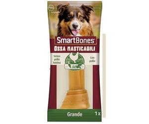 SmartBones Ossa masticabili Grande Pollo - Snack da masticare con pollo gustoso per Cani di grande Taglia, ossa dalla consistenza morbida - Senza pelle bovina, 1 pezzo