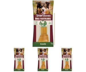 SmartBones Ossa masticabili Grande Pollo - Snack da masticare con pollo gustoso per cani di grande taglia, ossa dalla consistenza morbida, senza pelle bovina, 1 pezzo (Confezione da 4)