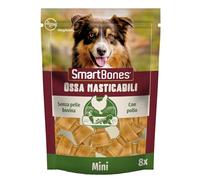 SmartBones Ossa Mini - Snack per cani piccoli, senza pelle bovina - 8 Pezzi | Snack morbidi da masticare | Altamente digeribili | A basso contenuto di grassi | Con pollo