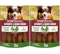 SmartBones Pollo Wrapped Sticks Medio - Snack per Cani con pollo per Cani di Piccola Taglia, bastoncini da masticare con consistenza morbida - Senza pelle bovina, 5 Pezzi (Confezione da 2)