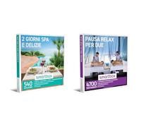 Smartbox - Cofanetto regalo 2 giorni spa e delizie - Idea regalo per la coppia - 1 notte con colazione, cena e pausa benessere per 2 persone