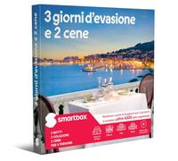 smartbox - Cofanetto Regalo per Uomo o Donna - 3 Giorni d'evasione e 2 cene - Idee Regalo Originale - 2 Notti con Colazione e 2 cene per 2 Persone