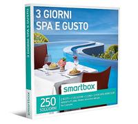 smartbox - Cofanetto Regalo per Uomo o Donna - 3 Giorni Spa e Gusto - Idee Regalo Originale - 2 Notti con Colazione, 1 Cena e 1 Percorso Benessere per 2 Persone
