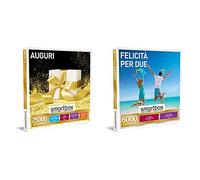 smartbox - Cofanetto Regalo - Auguri - Idee Regalo - Un Soggiorno o Una Cena o Una & - Cofanetto Regalo - Felicità per Due - Idee Regalo - Una degustazione