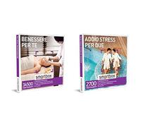 smartbox Cofanetto Regalo Benessere per Te Idea Regalo per Ogni Occasione & Cofanetto Regalo Addio Stress per Due Idea Regalo per la Coppia 1 Esperienza Wellness per 2 Persone