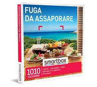 smartbox - Cofanetto Regalo Fuga da assaporare - Idea Regalo per la Coppia - Una Notte con Colazione e Cena per 2 Persone