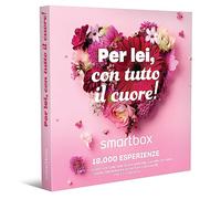 smartbox - Cofanetto Regalo per Uomo o Donna - per lei, con Tutto Il Cuore! - Idee Regalo Originale - 1 gustosa Cena o 1 Trattamento Relax o 1 attività Sportiva per 1 o 2 Persone