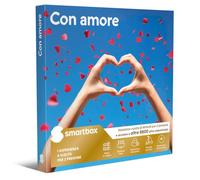 Smartbox - Cofanetto Regalo per Uomo o Donna - con Amore - Idee Regalo Originale - Soggiorni • Cene • Benessere • Sport per 2 Persone