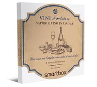 Smartbox - Cofanetto Regalo per Uomo o Donna - Sapori e Vino in tavola - Idee Regalo Originale - 1 Cena con Bottiglia o Due calici di Vino Inclusi per 2 Persone