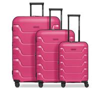Smartbox Edition 01 4 ruote Set di valigie 3 pezzi espandibile rosa