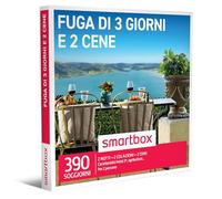Smartbox - Fuga di 3 Giorni e 2 Cene - Cofanetto Regalo Coppia, 2 Notti con Colazione e 2 Cene per 2 Persone, Idee Regalo Originale