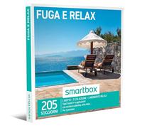 Smartbox - Fuga e Relax Cofanetto Regalo Coppia, 1 Notte con Colazione e 1 Momento Relax per 2 Persone, Idee Regalo Originale, Taglia unica