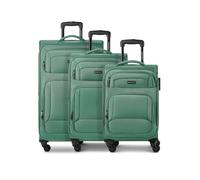 Smartbox Set di 3 valigie morbide per uomo e donna, trolley da viaggio leggeri e stabili, custodia morbida di alta qualità, 4 ruote e lucchetto a combinazione, espandibile con pieghe (edizione 04)