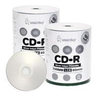 Smartbuy 700 MB/80MIN 52 x CD-R Silver inkjet Hub Printable Blank media Disc registrabili dati Shrink Pack 200-Disc