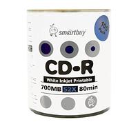 Smartbuy 700 MB/80MIN 52 x CD-R White inkjet Hub Printable Blank media Disc registrabili dati Shrink Pack 300-Disc