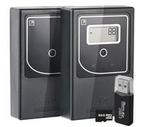 SmartCoounter Contapersone per Negozio con Dati - Conta Persone Digitale, Statistiche Orarie e Giornaliere, Sensore Infrarossi Wireless, Contatore Visitatori e Ingressi, MicroSD, Nero, Aggiornato