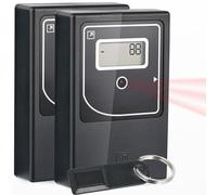 SmartCoounter Contapersone per Negozio - Conta Persone Digitale con Sensore a Infrarossi, Contatore Visitatori Wireless a Batteria, Contatore Ingressi, Chiave Reset, Facile Installazione, Nero