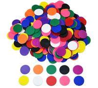 Smartdealspro 300pcs 2,5 cm 10 colori opachi contatori di apprendimento conteggio mini gettoni di gioco di fiches da poker (senza bordo)