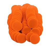 Smartdealspro Mini contatori di apprendimento in plastica opaca, gettoni per giochi di fiches da poker, con scatola portaoggetti, arancione rosso, 40 mm