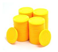 Smartdealspro Mini contatori di apprendimento in plastica opaca, gettoni per giochi di fiches da poker, con scatola portaoggetti, giallo, 32 mm (64 pezzi, girasole)