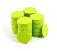 Smartdealspro Mini contatori di apprendimento in plastica opaca, gettoni per giochi di fiches da poker, con scatola portaoggetti, verde chiaro, 32 mm (100 pezzi)