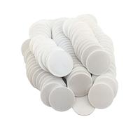 Smartdealspro Mini contatori di apprendimento in plastica opaca, gettoni per giochi di fiches da poker, con scatola portaoggetti, bianco, 40 mm