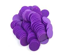 Smartdealspro Mini contatori di apprendimento in plastica opaca, gettoni per giochi di fiches da poker, con scatola portaoggetti, viola, 40 mm